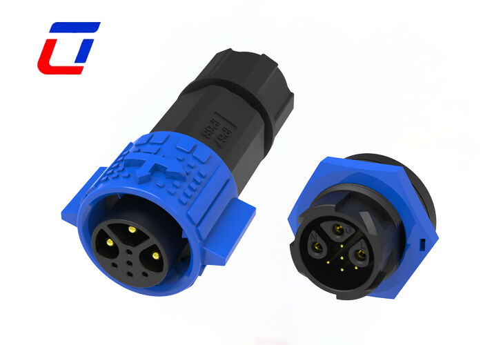 20A M19 3+5 Pin Messing Goldplattiert Kreisverbindung 300V Multi-Pin Steckdose