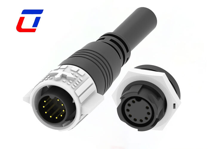 9Pin 60V Circular Push Pull Connectors M19 Low Voltage Connector For Industrial Sensors